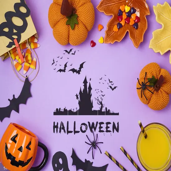 9PCS Halloween Stencils for Painting on Wood(Halloween 12*12 inch) {4}