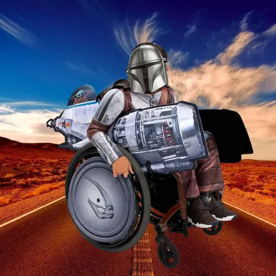 Mandalorian Star Wars Wheelchair Costume Accessory with Speeder Design Panels {1}
