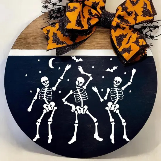 Reusable Large Welcome Ghost Skeleton Stencil Spider Web Spooky Trick or Treat(6 Door Mats) {1}