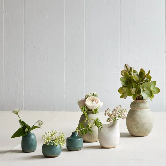 Terra Cotta Bud Vase, Greenwash | Short by Bloomist {4}