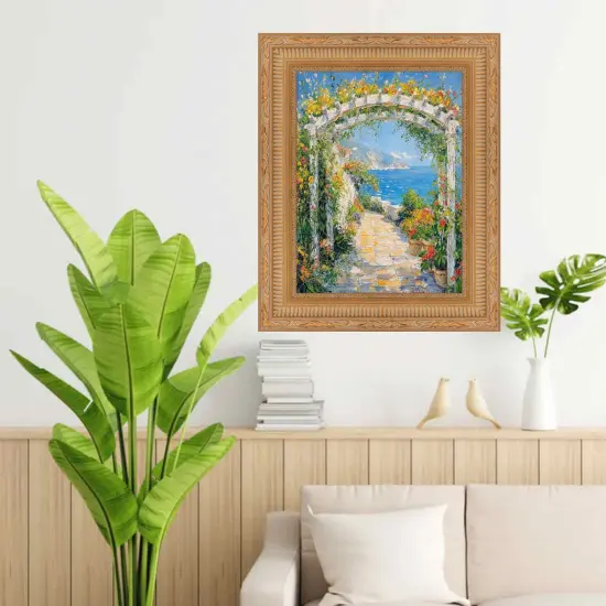 Wide Colosseum Gold Leaf Scoop Picture Frame 11x16 frame {2}