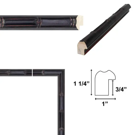 Slim Dark Bamboo Wood Picture Frame 24x48 frame {4}