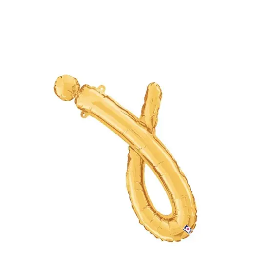 Betallic&reg; 24 inch Script Letter J Gold Air Fill Only {6}