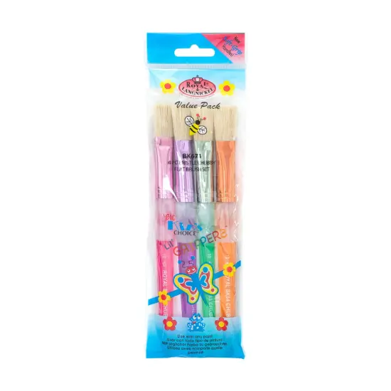 BK674 | Big Kid's Choice&trade; Lil' Grippers&trade; 4pc Bristle Chubby Flat Brush Set {1}