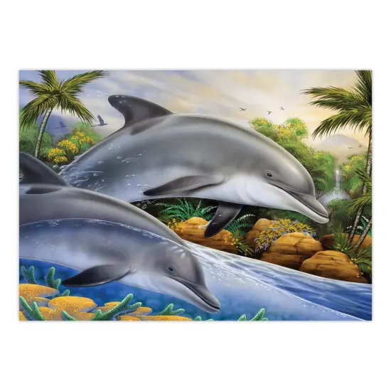 PJL44 | Painting by numbers&trade; 13pc 11.25" x 15.375" Dolphin Island Painting Project {2}