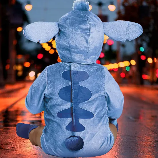 Baby Stitch Costume Soft Blue Jumpsuit with Headpiece Perfect for Halloween and Community Events {6}
