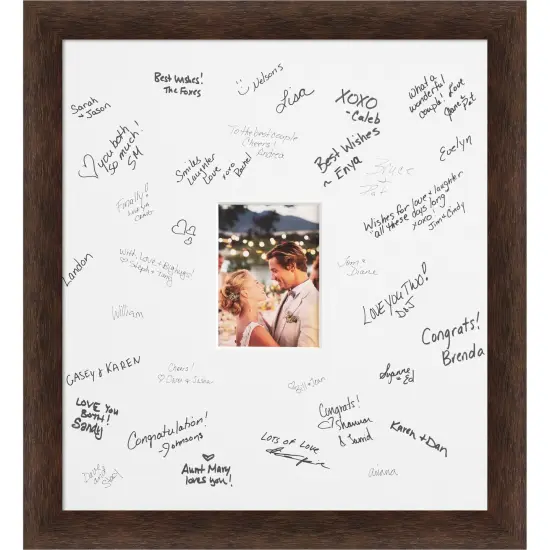 Warm Walnut Narrow Wood Picture Frame {7}