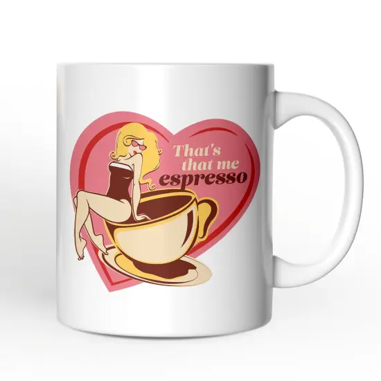 That&rsquo;s That Me Expresso Retro Mug, Pinup Girl Anti-Valentine Gift {4}