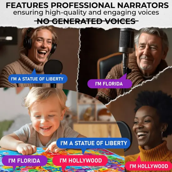 QUOKKA Educational Toys for Kids 5-7 Year Old - USA World MapsLearning Wall Chart for Toddlers Age 3 4 6+ - Interactive Speech Therapy Poster Boy Girl - Autism Game 8-10-12 {2}