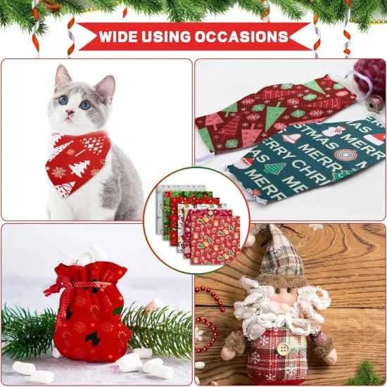 60 Pieces Christmas Fabric - 10 x 10 Inch (Snowman) {4}