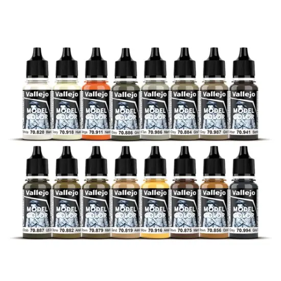 Model Color Effects Earth Tones Set | Modeling Acrylic Paints | 16 bottles x 18 ml (0.60 fl.oz.) {6}