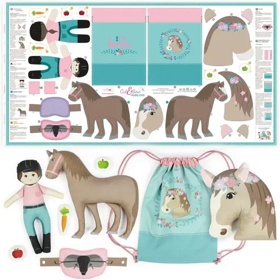 Horse-Themed Fabric Panel Sewing Kit {1}