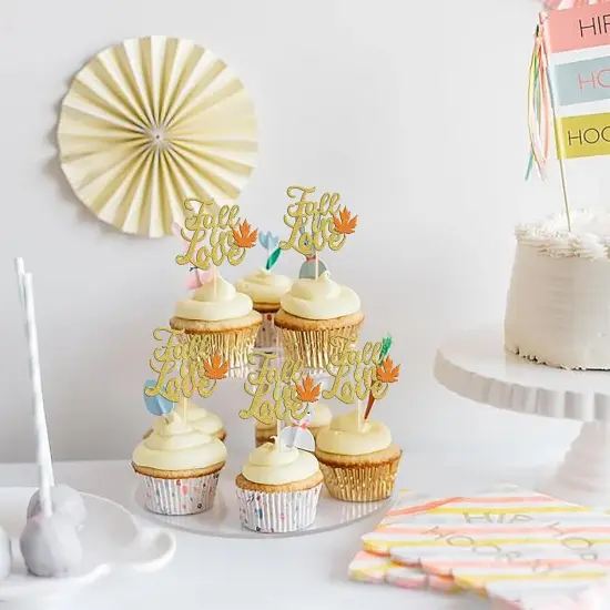 24 Pack Fall in Love Cupcake Toppers {5}