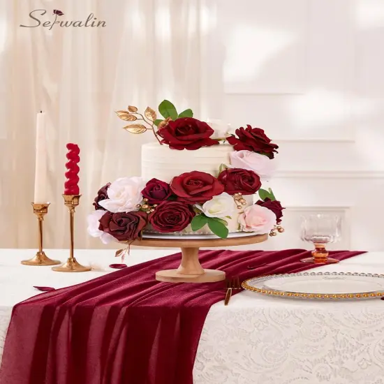 Artificial Flowers Silk Fake Flowers Roses for DIY Wedding Bouquets {3}