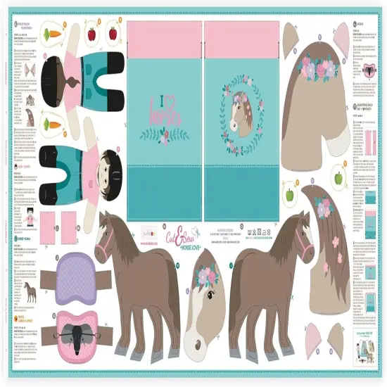 Horse-Themed Fabric Panel Sewing Kit {2}