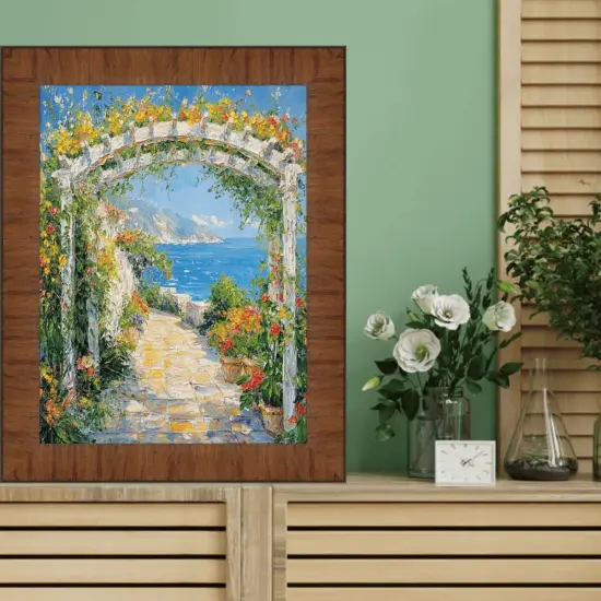 Contemporary Wood Grain Honey Scoop Picture Frame 16x24 frame {4}