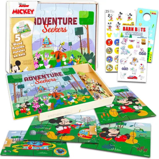 5 Pack - Mickey Mouse Wooden Puzzle {1}