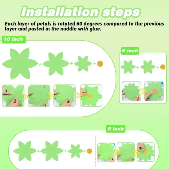 18 PCS Paper Flowers Bulletin Board {2}