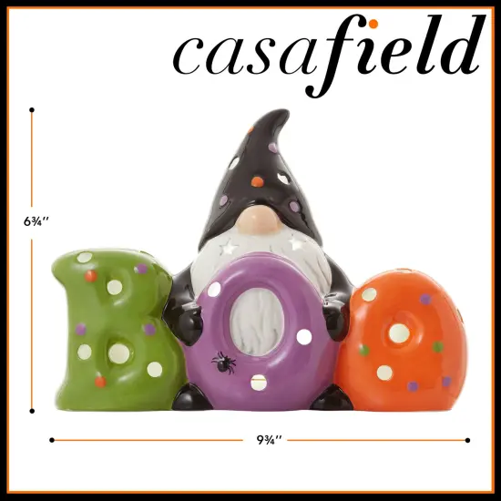 Casafield Ceramic Halloween Hand-Painted Pre-Lit LED Tabletop Home D&eacute;cor Multicolor Gnome {5}