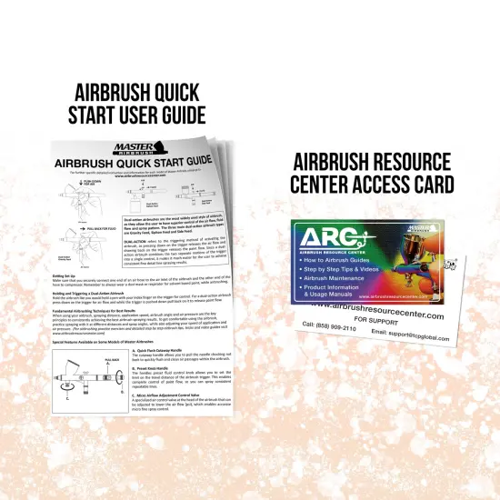 Pro Set Dual-Action Side Feed Airbrush Kit with Cool Runner II Dual Fan Air Compressor - 3 Nozzle Sets (0.3, 0.5, 0.8mm), How To Guide {6}