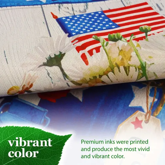 G128 Rustic Mason Jar Patriotic Flowers Garden Flag 12x18 In Double Sided Independence Day Yard Garden Lawn Decoration {6}