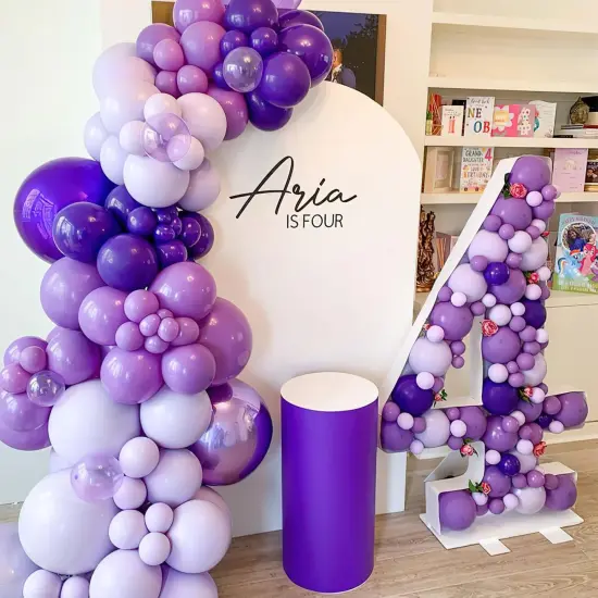 Lavender Balloons, 85 pcs Light Purple Balloons Different Sizes Pack of 18 Inch 12 Inch 10 Inch 5 Inch Purple Balloons for Balloon Garland or Balloon Arch as Party Decorations, Purple-Y15 {4}