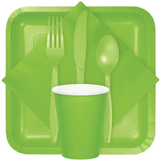 288 pc Bulk Fresh Lime Green Plastic Spoons {3}