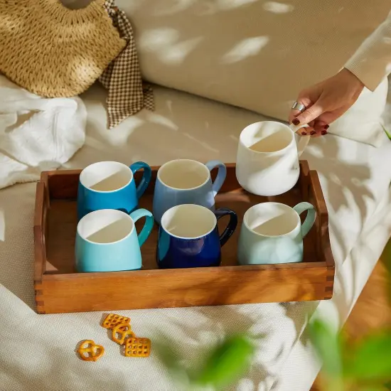 Porcelain Coffee Mugs Set of 6, 12 Ounce Coffee Cups {3}