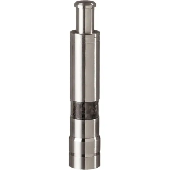 Fletchers Mill Stainless-Steel Pump and Grind Pepper Mill, Modern Thumb Button Grinder, One-Handed Operation, Perfect For Restaurant Staff {4}