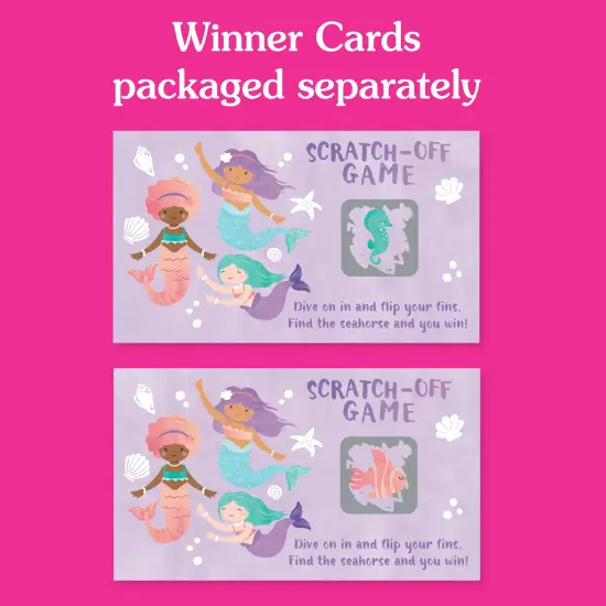 Big Dot of Happiness Mermaid Party Game Scratch Off Cards, Fun Under the Sea Party Activity for Kids, Mermaid Birthday Game for Girls' - 22 Count {4}