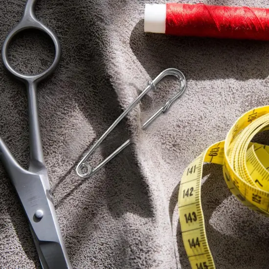 48 Pcs Heavy Duty Safety Pins Assorted Sizes 2'', 2.8'', 3'', Large Safety Pins, Pack of 48 Strong, Sturdy Bulk Pins, for Clothes, Blankets, Crafts, Kilts, Stainless Steel Wire Extra Sturdy {4}