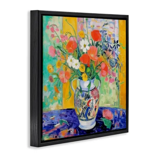 Stupell Industries Bold Bouquet Impression Floater Framed Canvas Wall Art Design by LSR Design Studio {3}