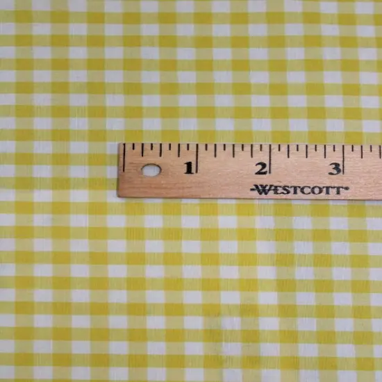1 Yard Yellow 1/8&Prime; Mini Gingham Checkered Poly Cotton Fabric Non-Stretch DIY Sewing Cloth 58/59 Inch Wide {3}