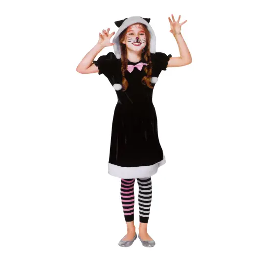 Northlight Black and White Girls Cat Children's Halloween Costume - Medium - 4-6 Years {3}