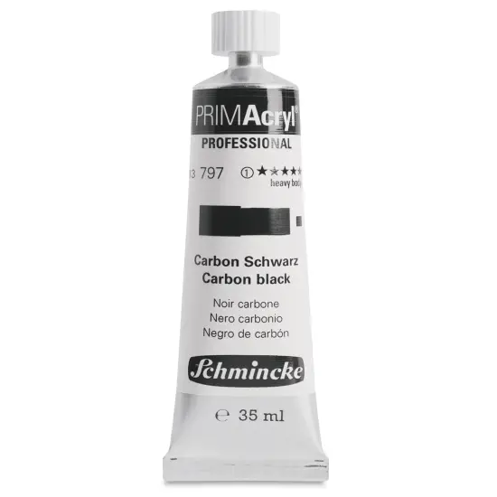 Schmincke Primacryl Professional Acrylic Paint - Carbon Black, 35 ml Tube {1}