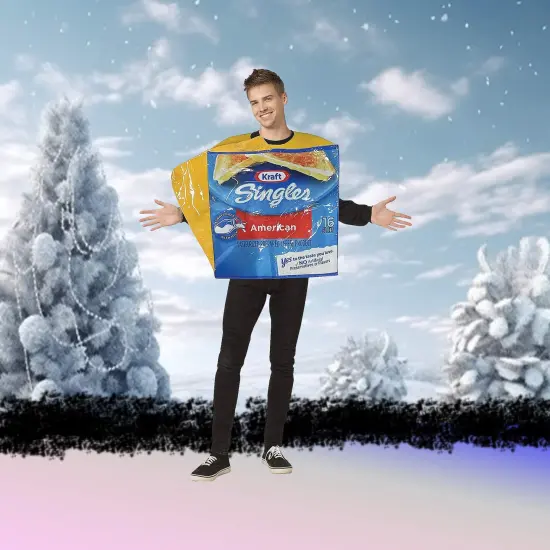 Kraft Singles Cheese Slice Adult Costume &ndash; Funny Food Outfit {3}