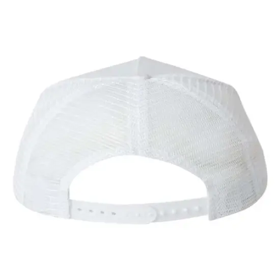 Valucap&reg; Five Panel Trucker Cap White {2}