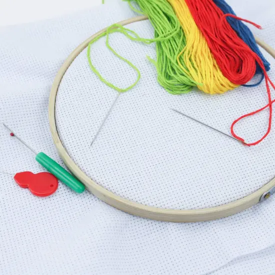 Similane 6 Pieces Aida Cloth 14 Count Cross Stitch Fabric, White, 12 by 18-Inch {4}