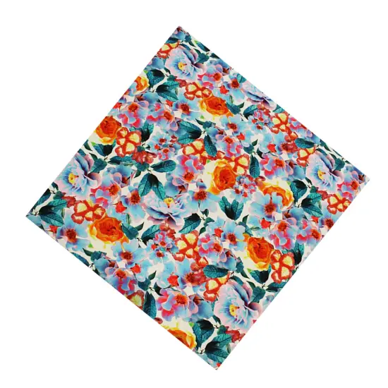 Fluorescent Flowers Printed Spandex Fabric {5}