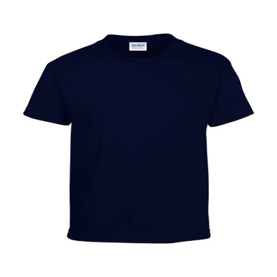 Gildan® Youth Heavy Cotton Crew Neck Short Sleeve T-Shirt NAVY {1}
