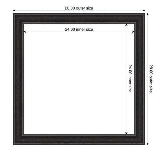 Shipwreck Narrow Framed Dry Erase Magnetic Board Black {4}