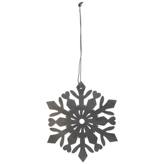 Northlight Hanging Snowflake Christmas Ornament - 4.75" - Gray {3}