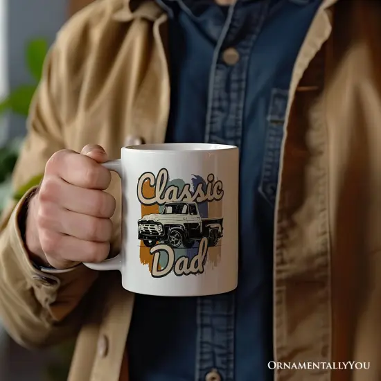 Classic Dad Mug, Retro Truck Gift for Fathers {1}