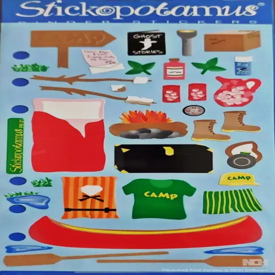 Stickopotamus Camp Vintage Stickers {1}