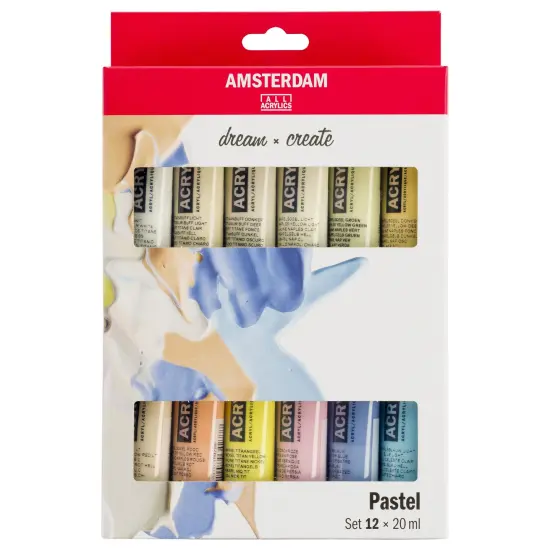 Amsterdam Standard Acrylic Paint Set 20ml 12/Pkg-Pastel {1}