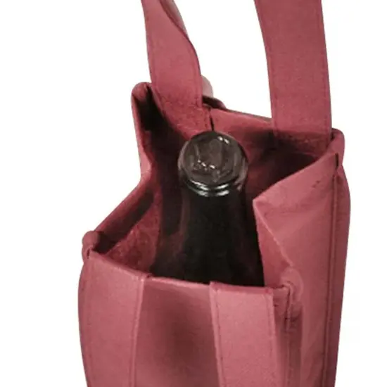 Non-Woven Reusable Wine Carry Bag Reusable 7" x 7" x 14" {5}
