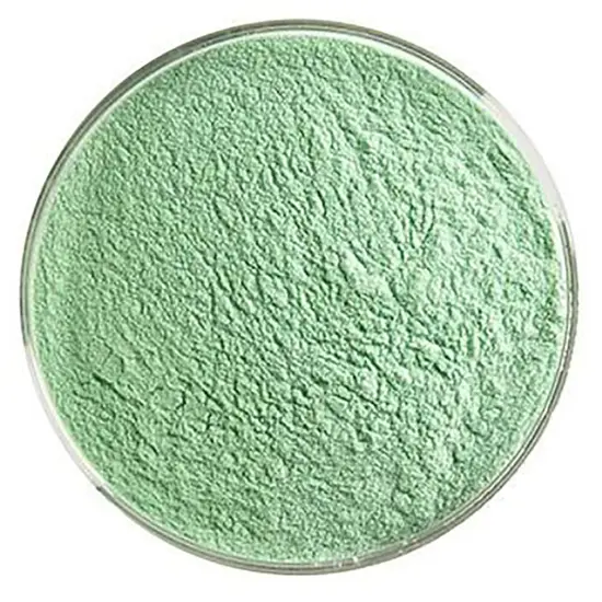 Bullseye Fusible Kelly Green Transparent Glass Frit 5oz Jar - 90 COE - #1145 {1}