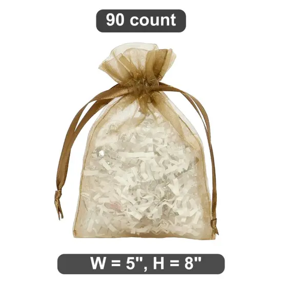 Small 5&rdquo; x 8&rdquo; Organza Bags Versatile Gift Wrapping {1}