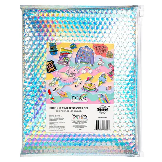 Fashion Angels: 5,000+ Ultimate Sticker Set - Cute Assorted Vinyl-3D-Puffy Stickers, Storage Pouch, Decorate Toys-Crafts-Notebooks-Journals, Kids 6+ {3}