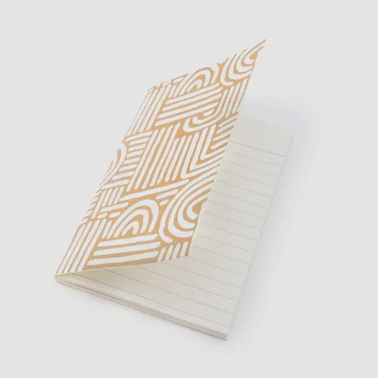 Soft Cover Brown Curves Notebook - Pack of 5, 6 X 4 Inch {5}